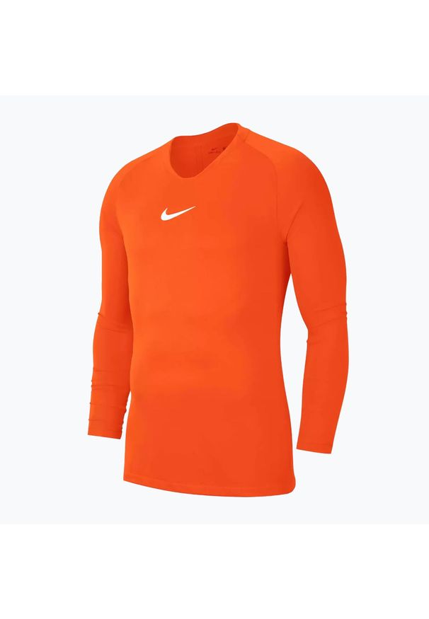 Longsleeve termoaktywny dziecięcy Nike Dri-FIT Park First Layer. Kolor: biały, pomarańczowy, wielokolorowy. Długość rękawa: długi rękaw