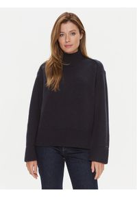 TOMMY HILFIGER - Tommy Hilfiger Golf WW0WW39903 Granatowy Relaxed Fit. Typ kołnierza: golf. Kolor: niebieski. Materiał: syntetyk #1