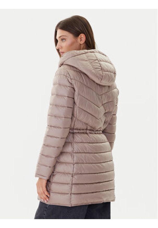 DKNY Kurtka zimowa DLEMPV38 Beżowy Slim Fit. Kolor: beżowy. Materiał: syntetyk. Sezon: zima