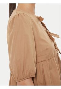 ViCOLO Sukienka codzienna TB1519 Brązowy Regular Fit. Okazja: na co dzień. Kolor: brązowy. Materiał: bawełna. Typ sukienki: proste. Styl: casual #3