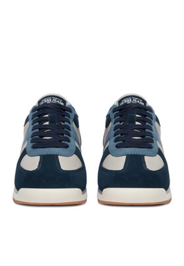 Guess Jeans Sneakersy EO-DELAND-01 WE Niebieski. Kolor: niebieski. Materiał: zamsz, skóra
