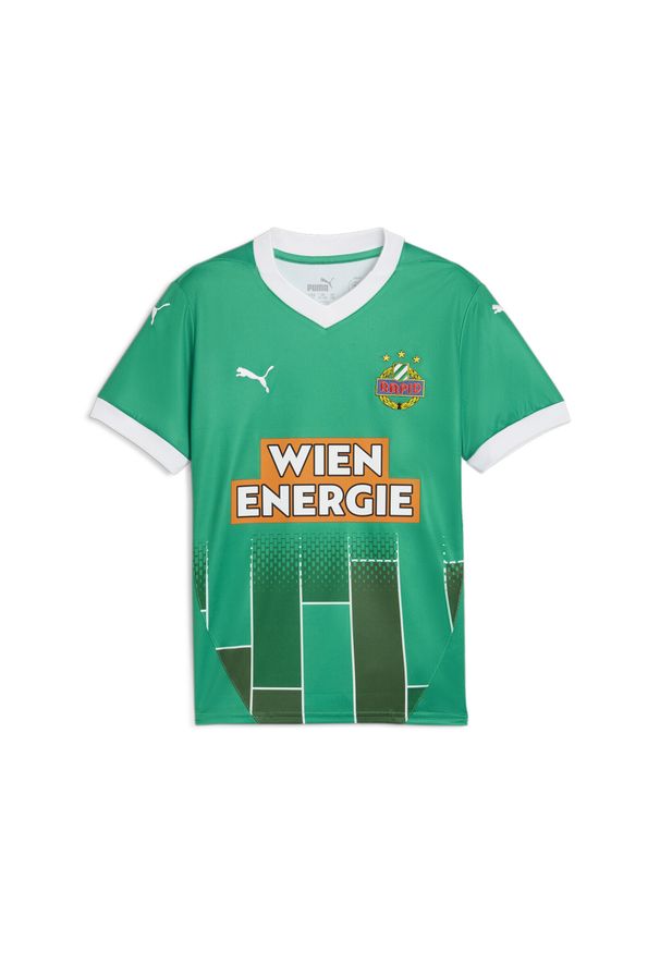 Puma - Młodzieżowa koszulka domowa SK Rapid Wiedeń PUMA Sport Green White. Kolor: zielony, biały, wielokolorowy. Sport: piłka nożna