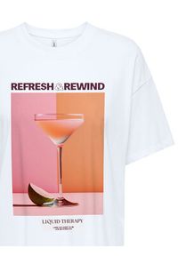 only - ONLY T-Shirt Vivvi 15346761 Biały Regular Fit. Kolor: biały. Materiał: bawełna #3
