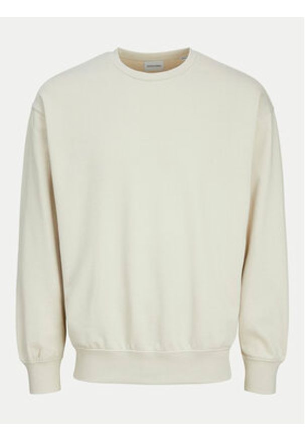 Jack & Jones - Jack&Jones Bluza Charge 12257853 Beżowy Loose Fit. Kolor: beżowy. Materiał: bawełna