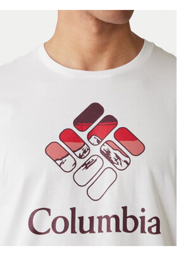 columbia - Columbia T-Shirt Graphic 2155031 Biały Regular Fit. Kolor: biały. Materiał: bawełna