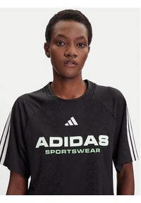 Adidas - adidas T-Shirt Tiro x Common Goal Jacquard JL9212 Czarny Loose Fit. Kolor: czarny. Materiał: syntetyk #5