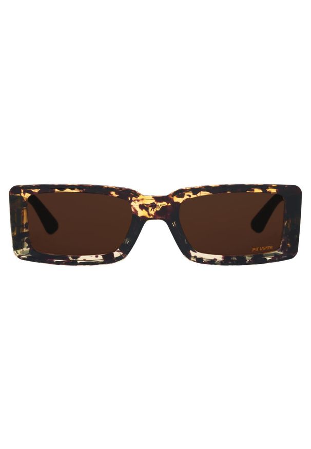 PIT VIPER - Okulary przeciwsłoneczne Pit Viper The Desert Tortoise Low Bones. Kolor: brązowy