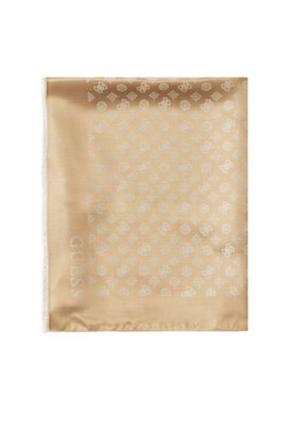 Guess Szal AW5337 VIS03 Beżowy. Kolor: beżowy. Materiał: materiał, wiskoza