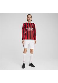 Puma - Męskie szorty AC Milan 24/25 PUMA White For All Time Red. Kolor: biały, czerwony, wielokolorowy. Sport: piłka nożna