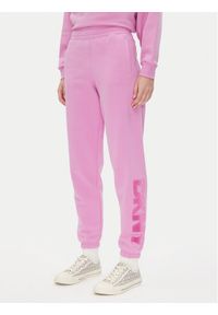 DKNY Sport Spodnie dresowe DP5P3585 Różowy Regular Fit. Kolor: różowy. Materiał: syntetyk