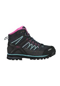 Damskie buty trekkingowe w średnim wieku CMP Moon waterproof. Kolor: szary, niebieski, wielokolorowy. Styl: sportowy. Sport: turystyka piesza #1