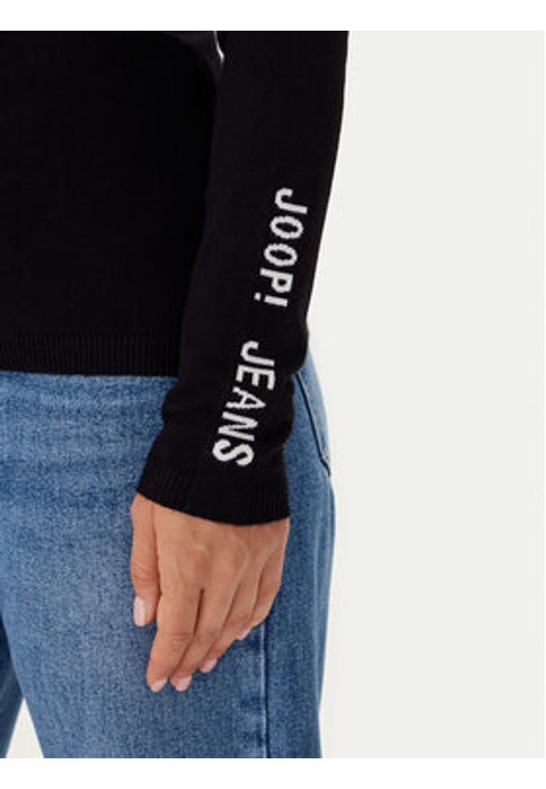 JOOP! Jeans Golf Kaisha 30049305 Czarny Slim Fit. Typ kołnierza: golf. Kolor: czarny. Materiał: wiskoza