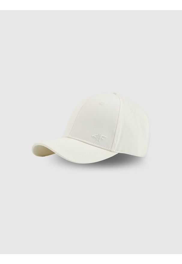 4f - 4F Czapka z daszkiem snapback uniseks - biała L/XL (60cm). Kolor: biały. Materiał: materiał, bawełna. Styl: casual, klasyczny, sportowy