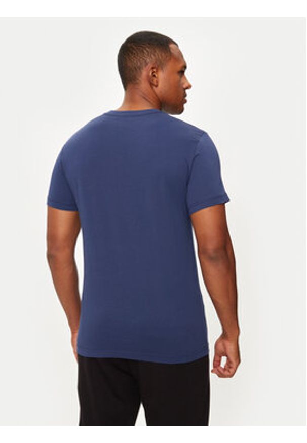 Versace Jeans Couture T-Shirt 77GAHT05 Granatowy Regular Fit. Kolor: niebieski. Materiał: bawełna