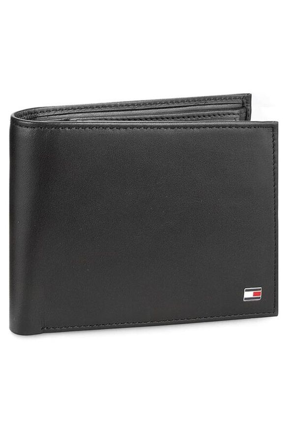 TOMMY HILFIGER - Tommy Hilfiger Duży Portfel Męski Eton Cc Flap And Coin Pocket AM0AM00652 Czarny. Kolor: czarny