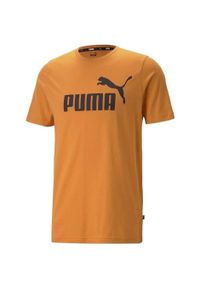 Podkoszulek Puma Essentials Logo, Mężczyźni. Kolor: żółty. Materiał: materiał, bawełna