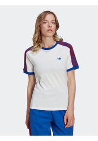 Adidas - adidas T-Shirt Tape HL9172 Biały Regular Fit. Kolor: biały. Materiał: bawełna