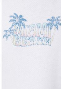 Hollister Co. bluza damska kolor biały z nadrukiem. Kolor: biały. Wzór: nadruk. Styl: klasyczny #5