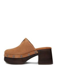 Guess Jeans Klapki EO-JDGJ66-4 Brązowy. Kolor: brązowy. Materiał: skóra, zamsz #5