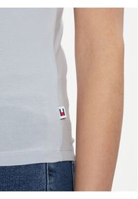 Tommy Jeans T-Shirt Signature DW0DW17377 Niebieski Slim Fit. Kolor: niebieski. Materiał: bawełna