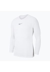 Longsleeve termoaktywny dziecięcy Nike Dri-FIT Park First Layer. Kolor: biały. Długość rękawa: długi rękaw. Technologia: Dri-Fit (Nike). Sport: piłka nożna #1
