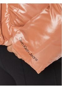 Calvin Klein Jeans Kurtka puchowa High Shine J20J221884 Pomarańczowy Oversize. Kolor: pomarańczowy. Materiał: syntetyk