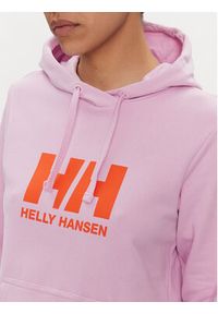 Helly Hansen Bluza W Hh Logo Hoodie 2.0 34460 Różowy Regular Fit. Kolor: różowy. Materiał: bawełna #4