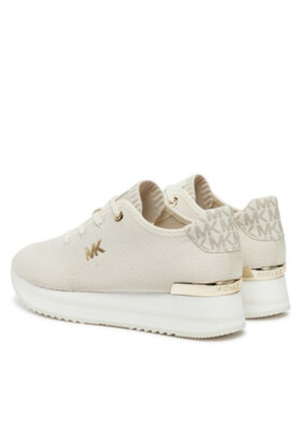 Michael Kors Sneakersy 43F2MQFSAD Beżowy. Kolor: beżowy. Materiał: materiał