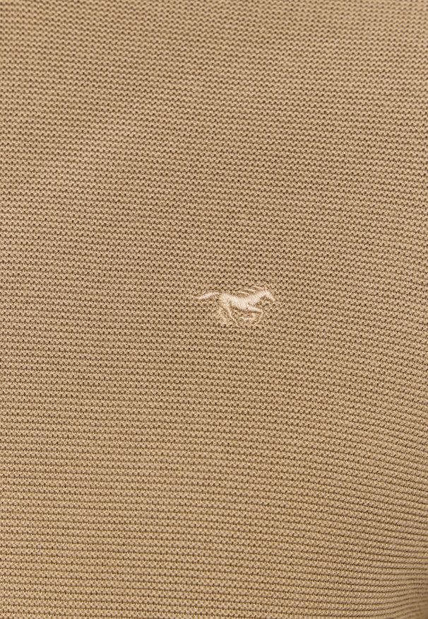 Mustang - MUSTANG Elliot MĘSKI SWETER LOGO Greige 1015815 3278