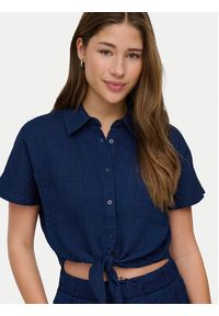 only - ONLY Koszula Leoni 15367290 Granatowy Regular Fit. Kolor: niebieski. Materiał: bawełna #6
