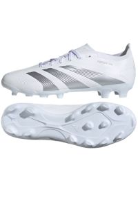 Adidas - Buty piłkarskie adidas Predator League L Mg M IE2611 białe. Zapięcie: sznurówki. Kolor: biały. Materiał: syntetyk. Sport: piłka nożna
