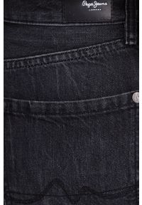 Pepe Jeans jeansy damskie. Stan: podwyższony. Kolor: czarny #4