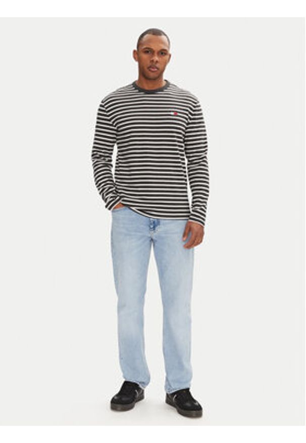 Tommy Jeans Longsleeve Breton DM0DM20803 Szary Regular Fit. Kolor: szary. Materiał: bawełna. Długość rękawa: długi rękaw
