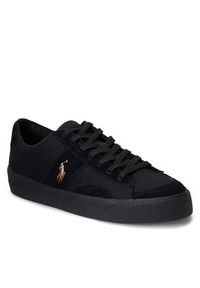 Polo Ralph Lauren Sneakersy 816913476003 Czarny. Kolor: czarny. Materiał: skóra, zamsz