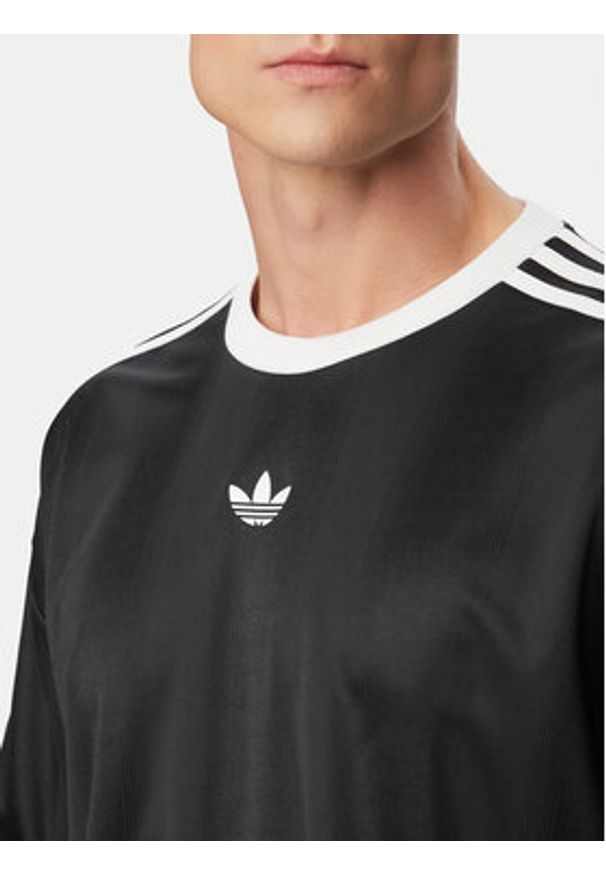 Adidas - adidas T-Shirt adicolor Jacquard KD5830 Czarny Loose Fit. Kolor: czarny. Materiał: syntetyk