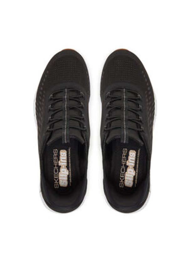skechers - Skechers Sneakersy Glide-Step-Tranquility 104574/BKW Czarny. Kolor: czarny. Materiał: materiał