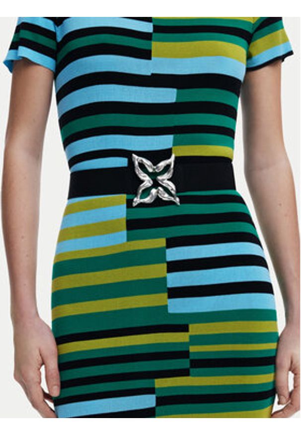 Desigual Pasek Damski Zalio 25SARA06 Czarny. Kolor: czarny. Materiał: materiał