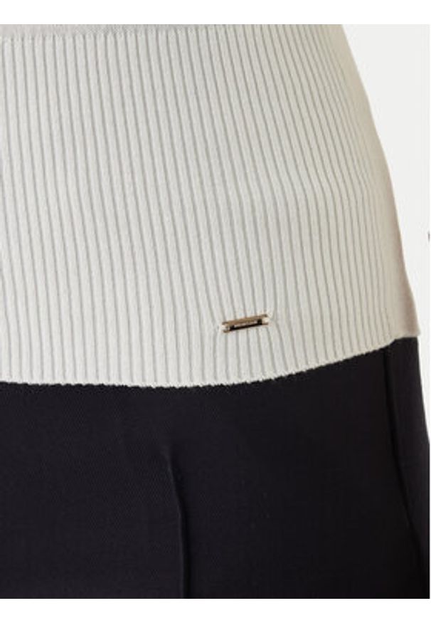 Morgan Bluzka 242-MENTHE Écru Slim Fit. Materiał: wiskoza