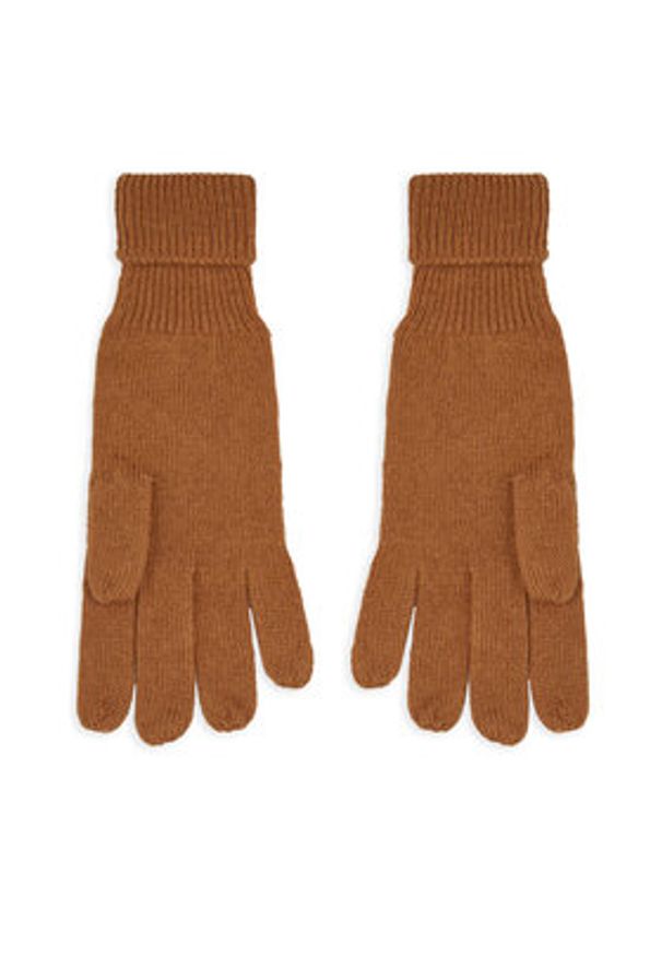 Calvin Klein Rękawiczki Damskie Chunky K60K612618 Brązowy. Kolor: brązowy. Materiał: wełna, materiał