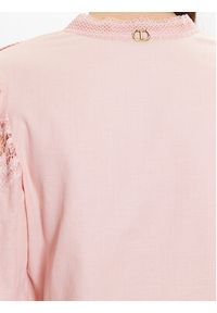 TwinSet - TWINSET Bluzka 231TT2292 Różowy Regular Fit. Kolor: różowy. Materiał: bawełna #3