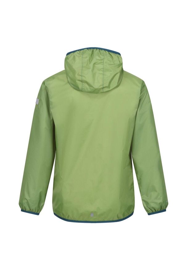Regatta - Dziecięca Kurtka Przeciwdeszczowa Lever II. Kolor: zielony. Styl: sportowy. Sport: turystyka piesza