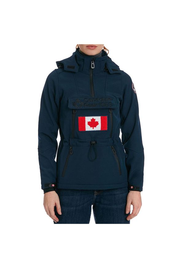 CANADIAN PEAK - Kurtka turystyczna damska Canadian Peak Toka softshell. Kolor: niebieski. Materiał: elastan, poliester. Sport: turystyka piesza