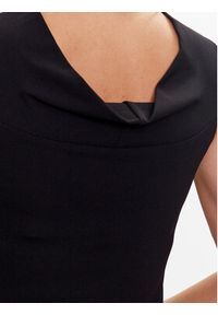 Sisley Sukienka codzienna 4V3CLV03X Czarny Regular Fit. Okazja: na co dzień. Kolor: czarny. Materiał: syntetyk, wiskoza. Typ sukienki: proste. Styl: casual