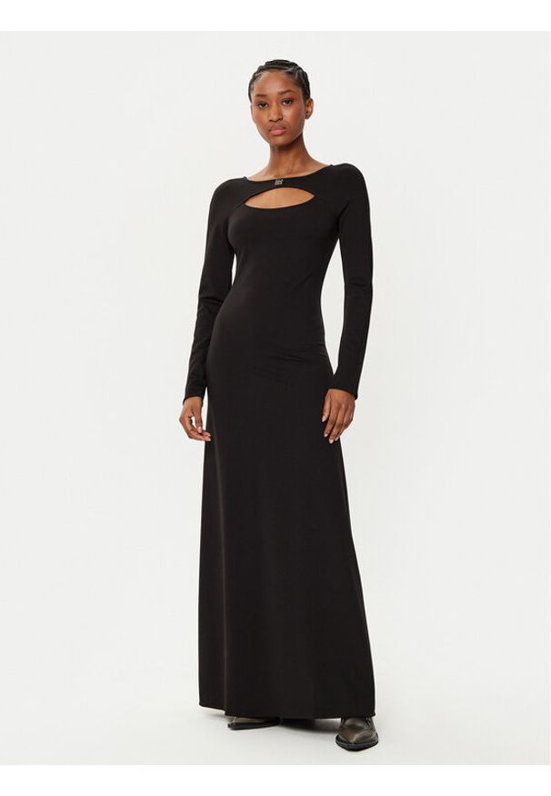 Armani Exchange Sukienka koktajlowa XW000092 AF10805 UC001 Czarny Slim Fit. Kolor: czarny. Materiał: syntetyk, wiskoza. Styl: wizytowy