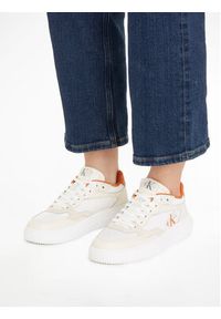 Calvin Klein Jeans Sneakersy Chunky Cupsole Coui Lth Mix YW0YW01171 Biały. Kolor: biały #4