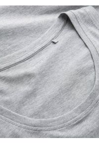 Ombre Clothing - Męska bawełniana koszulka tank top BASIC – szary melanż V2 - Rozmiar: L. Okazja: na co dzień. Kolor: szary. Materiał: bawełna. Długość rękawa: na ramiączkach. Wzór: melanż. Sezon: lato. Styl: sportowy, casual, elegancki #7