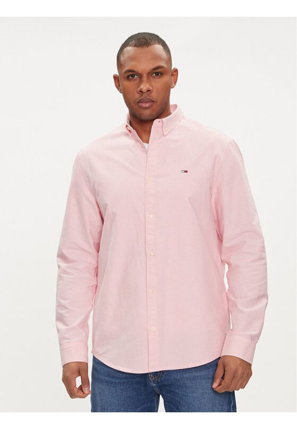 Tommy Jeans Koszula Entry DM0DM19134 Różowy Regular Fit. Kolor: różowy. Materiał: bawełna