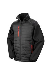 RESULT - Bezrękawnik Unisex Dla Dorosłych Softshell Compass. Kolor: czerwony, wielokolorowy, czarny. Materiał: softshell. Długość rękawa: bez rękawów
