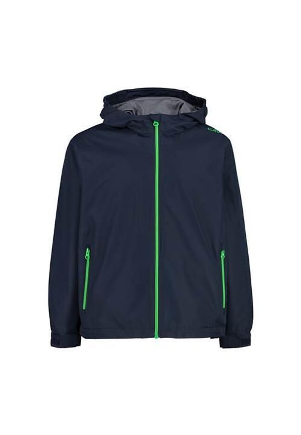 Kurtka uniwersalna chłopięca CMP 39X7984N950. Typ kołnierza: kaptur. Kolor: niebieski. Materiał: syntetyk. Sport: turystyka piesza