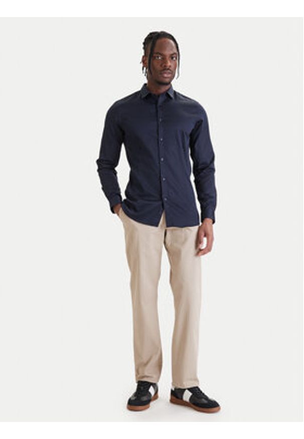 Jack & Jones Koszula Parma 12097662 Granatowy Slim Fit. Kolor: niebieski. Materiał: bawełna